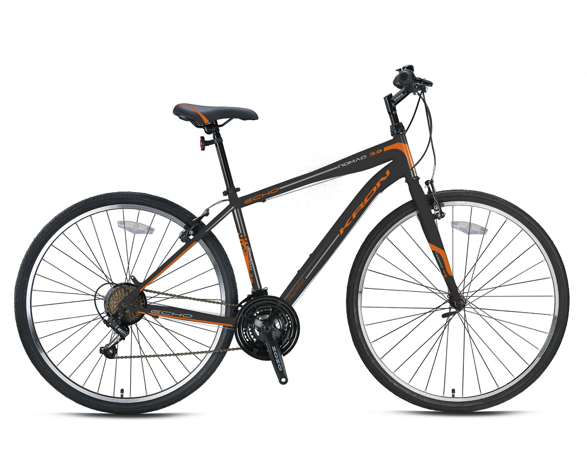 KRON Nomad 3.0 Herenfiets 46cm Antraciet / orange