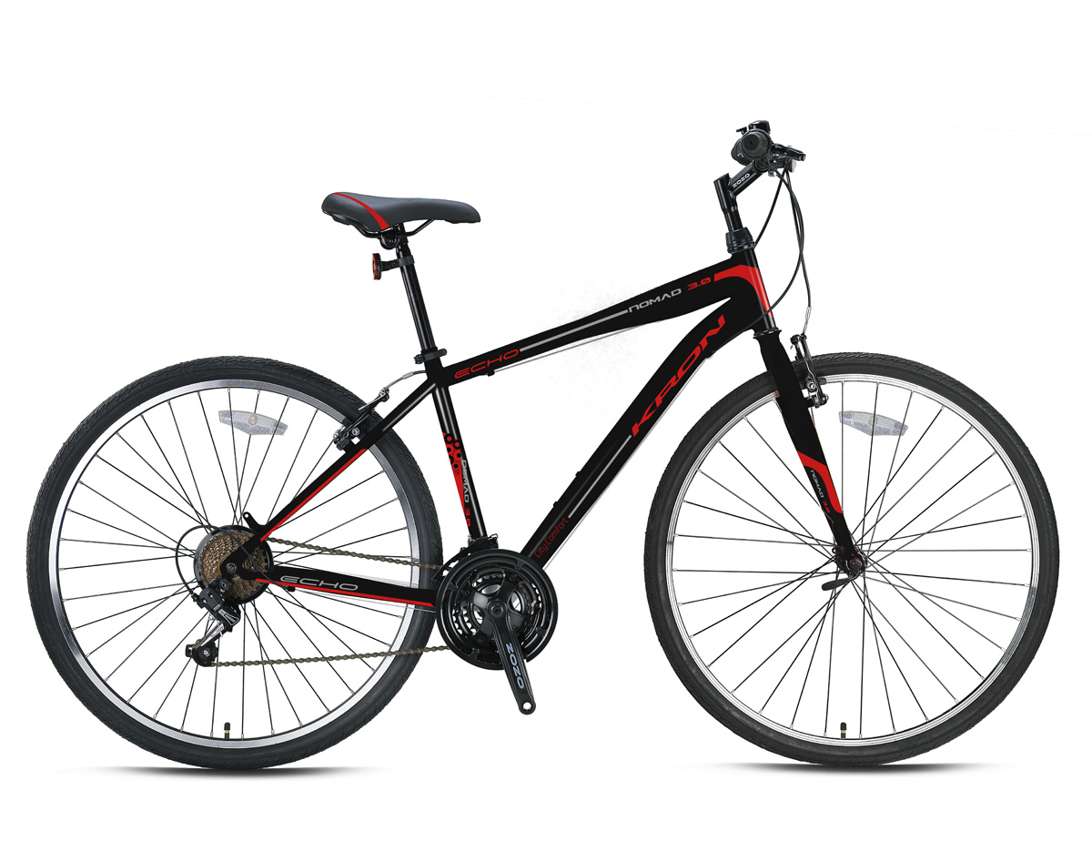 KRON Nomad 3.0 Herenfiets 46cm Antraciet rood