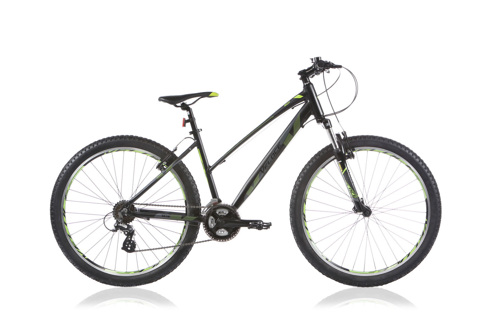 Outrage 601   Damesfiets 46 cm  21 Speed Antraciet groen