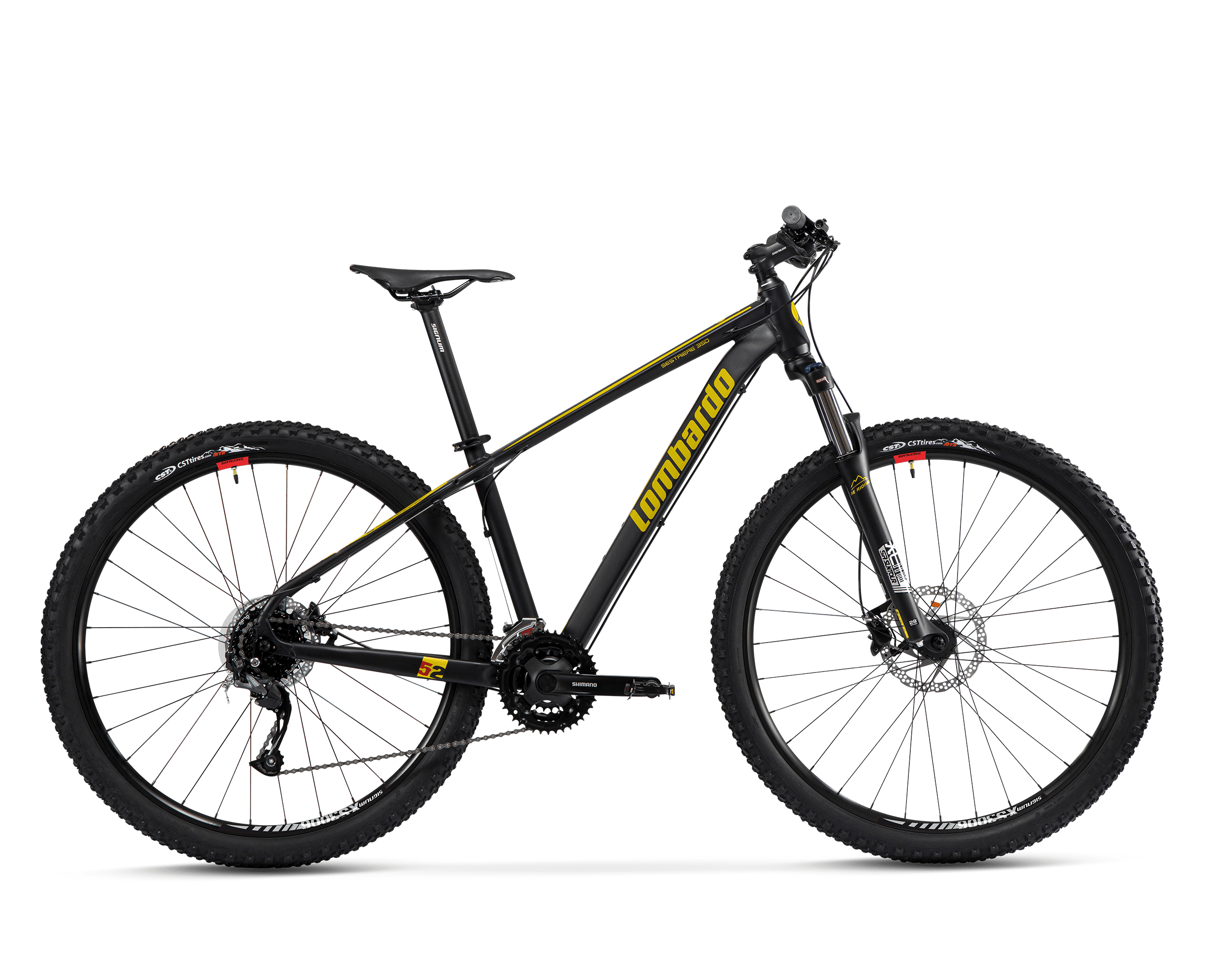 Sestriere 350 ATB 51 cm  Zwart Geel