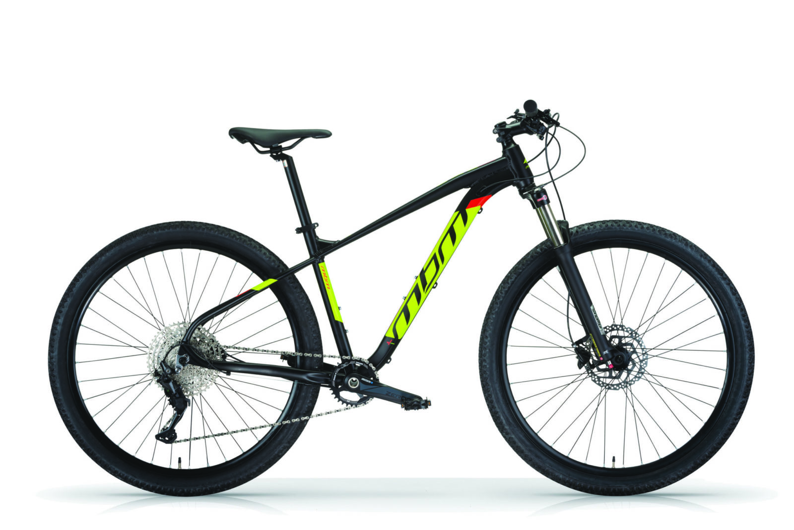 Snake MTB H 43 cm zwart geel shimano deore 12 sp Hdisc