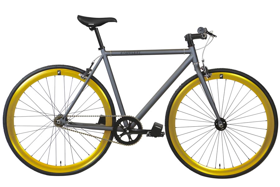 FabricBike Original Graphite & Gold Fixie Fiets