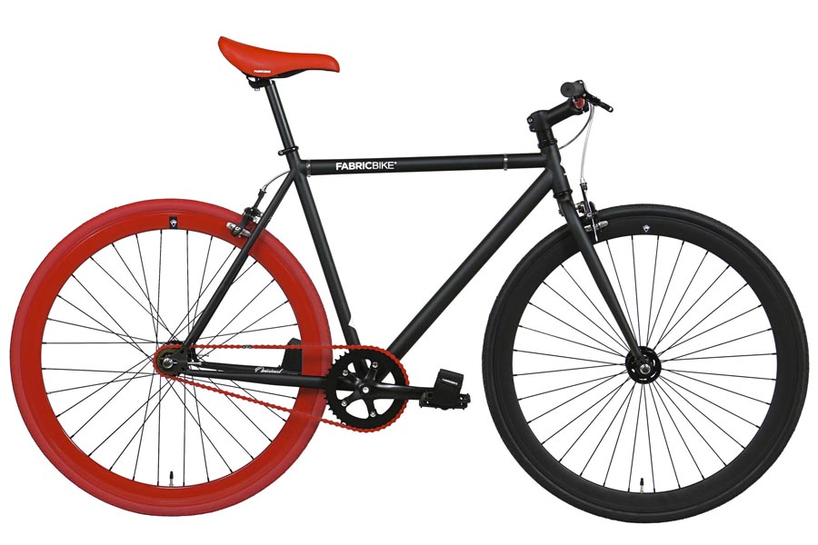 Fixie Fiets FabricBike Matte Black & Red 2.0