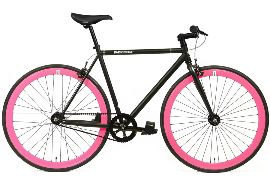 Fixie Fiets FabricBike Mat Zwart & Fuchsia