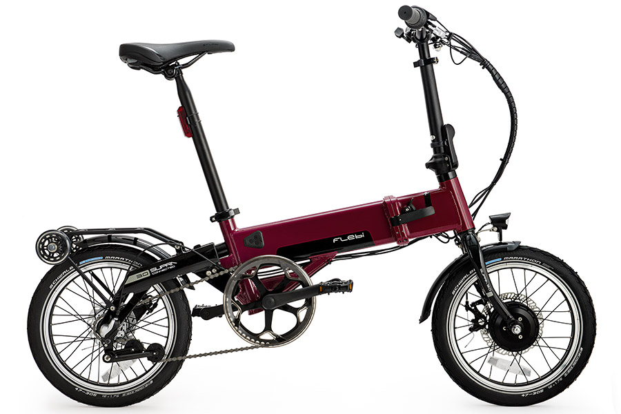 Flebi Supra 3.0 Elektrische Vouwfiets - Red Bordeaux