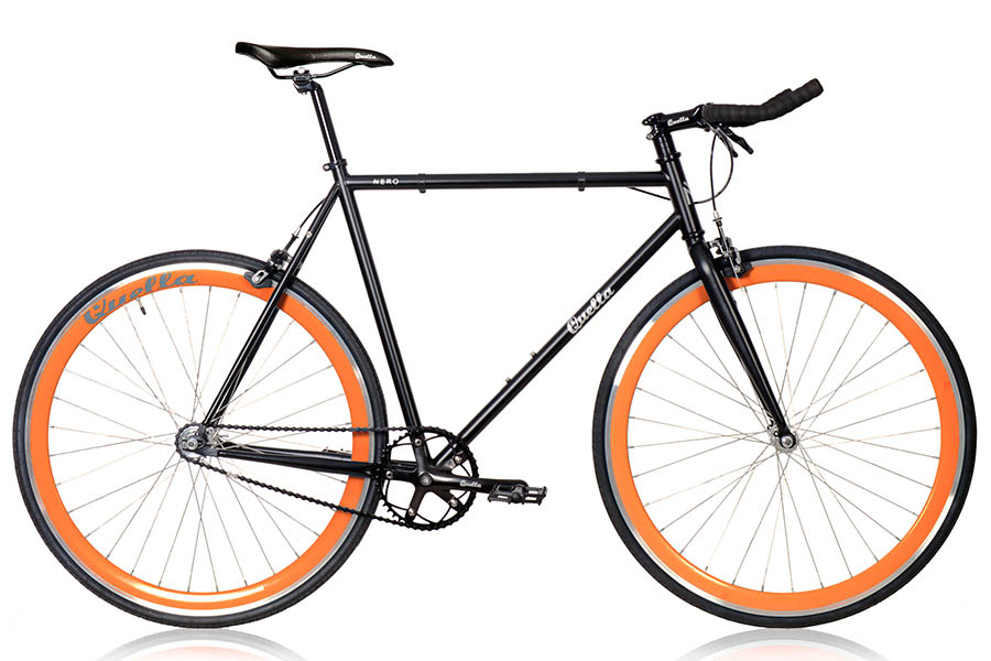Quella Nero Oranje Fixie Fiets