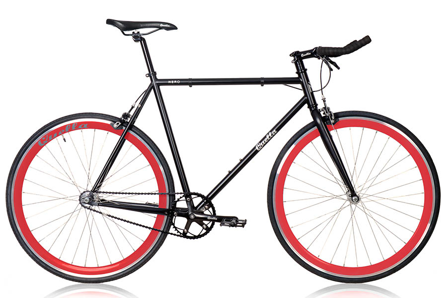 Quella Nero Rood Fixie Fiets