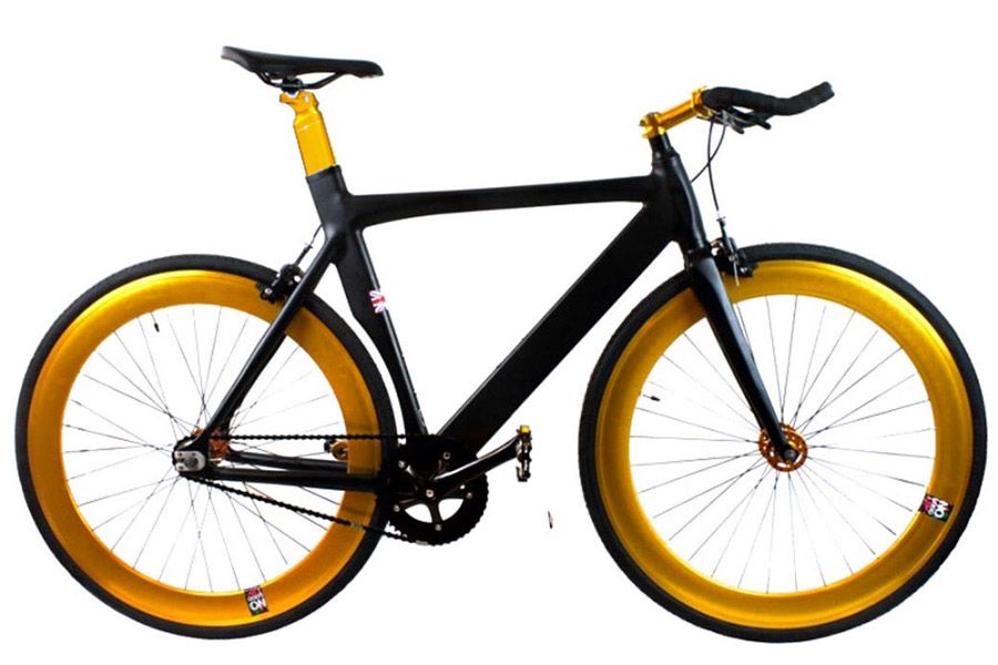 NoLogo X-Type Black Gold Fixie Fiets