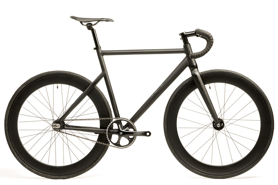 Santafixie Raval Fixie Fiets - Matte Black 60mm 2S