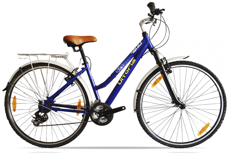 Vitoria City Bike 7-Versnellingen Staal Stadsfiets - Blauw