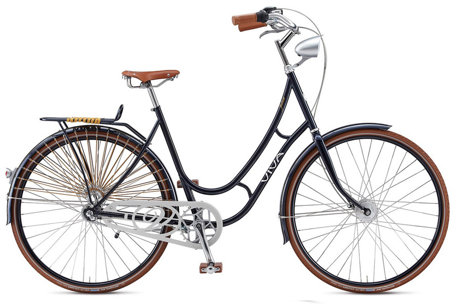 De Viva Juliett stadsfiets heeft een stalen frame welke speciaal is ontworpen voor het vrouwelijk lichaam. Het is een elegante fiets die comfort en gemak biedt tijdens het rijden. De Viva Juliett-fiets is uitgerust met 7 versnellingen