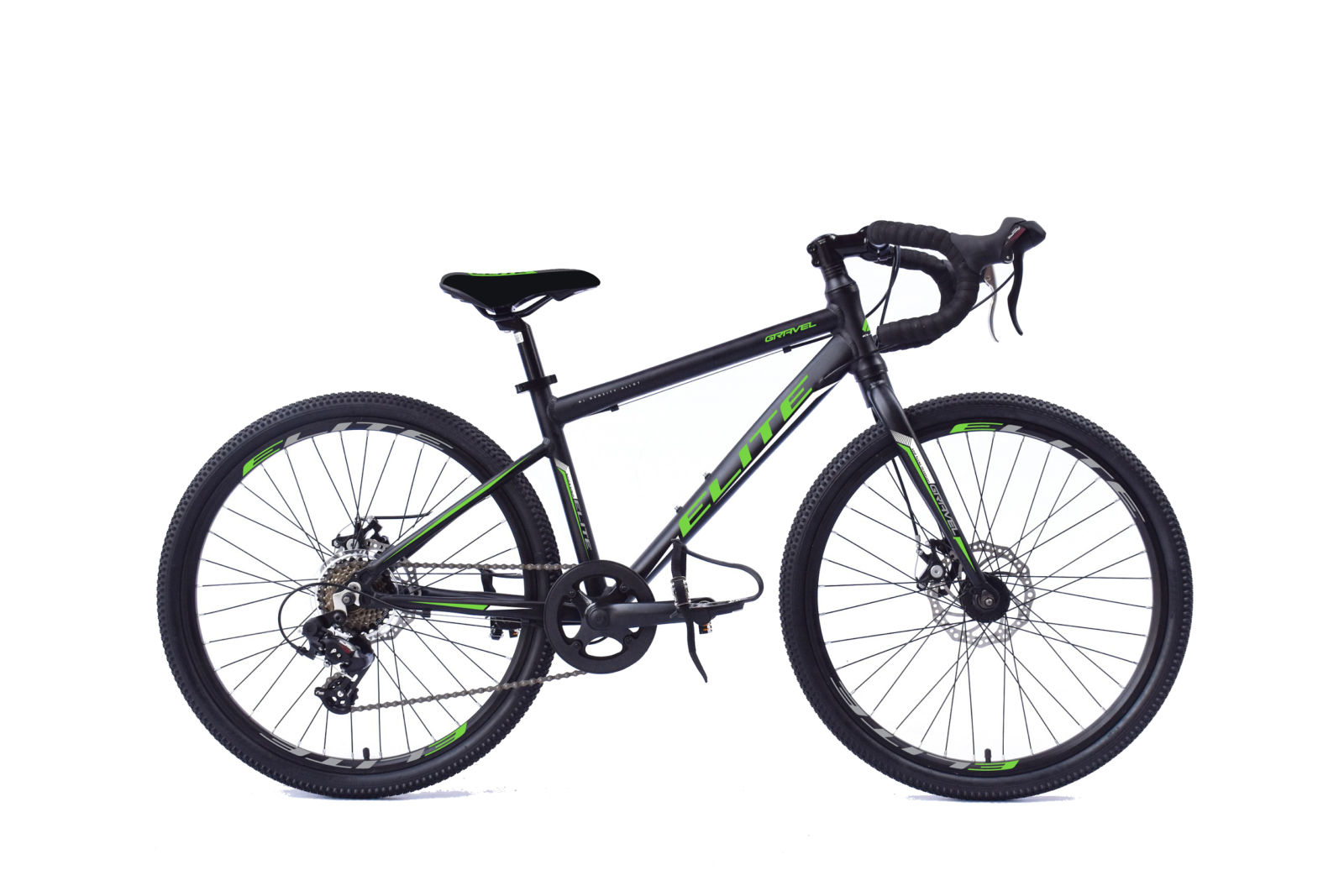 Elite Gravel H 35 cm Shimano 7 sp Mdisc zwart groen