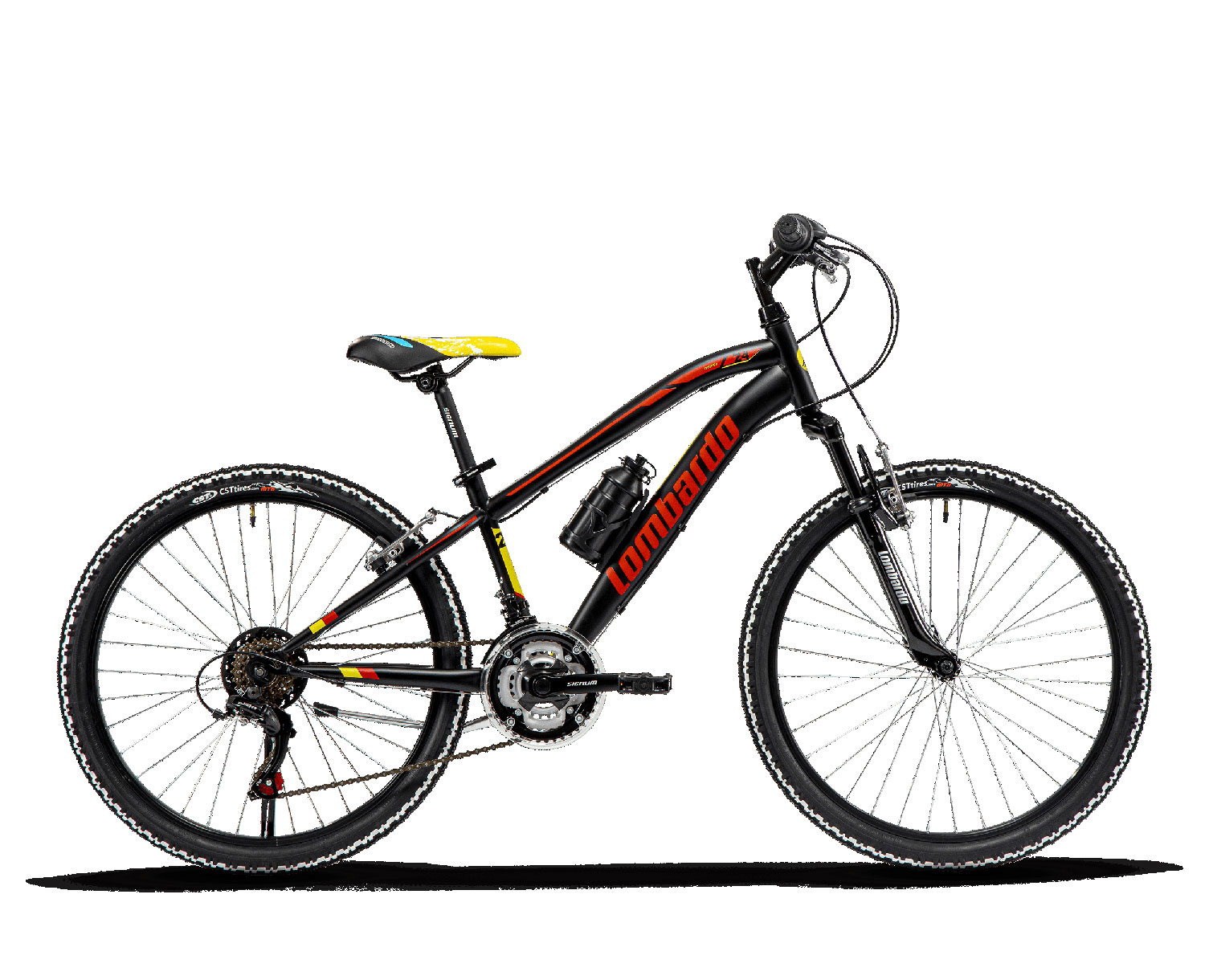 Lombardo MTB Tropea H 35 cm zwart rood geel 18 sp