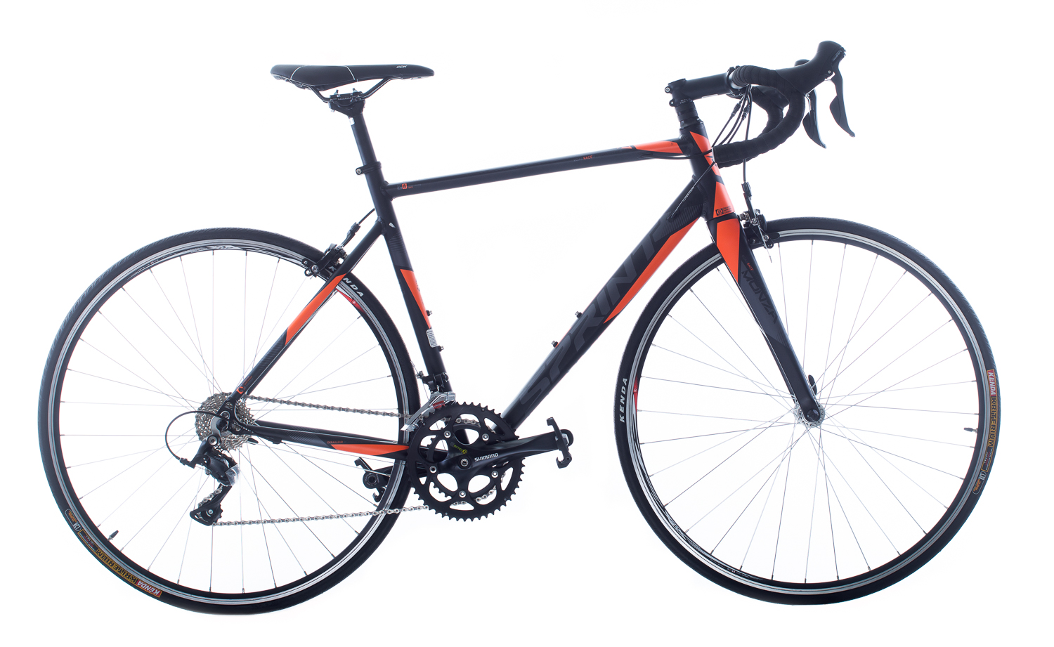 Monza Sprint Herenfiets 55 cm Shimano Sora dual control 2 x9  rood zwart