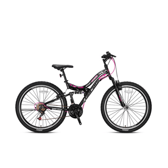 FXC 50  MTB Damesfiets black pink shimano 21 sp