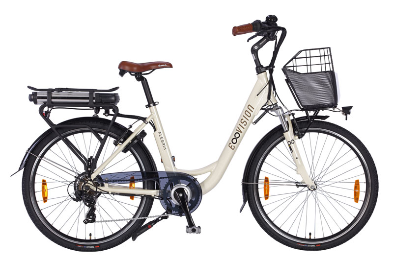 E- Vision Alegria Damesfiets 46 cm / 26 inch wiel creme 7 sp