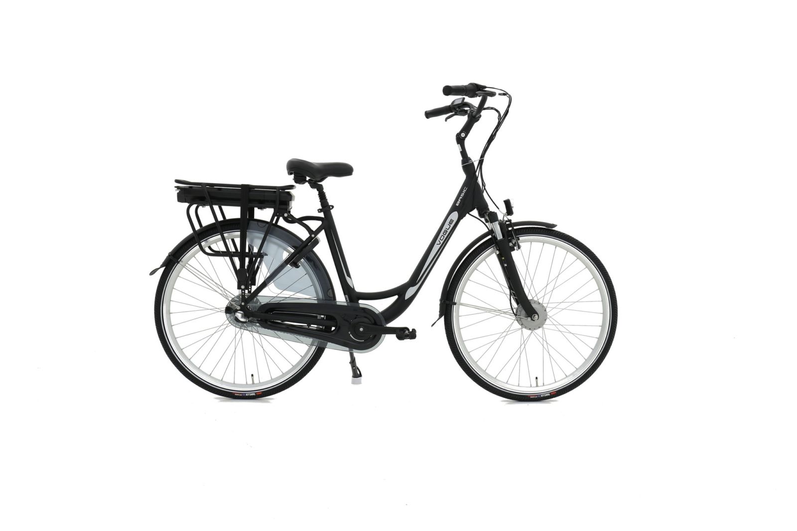 Vogue Basic Elektrische Damesfiets 28 inch 47cm Matt Black 3v