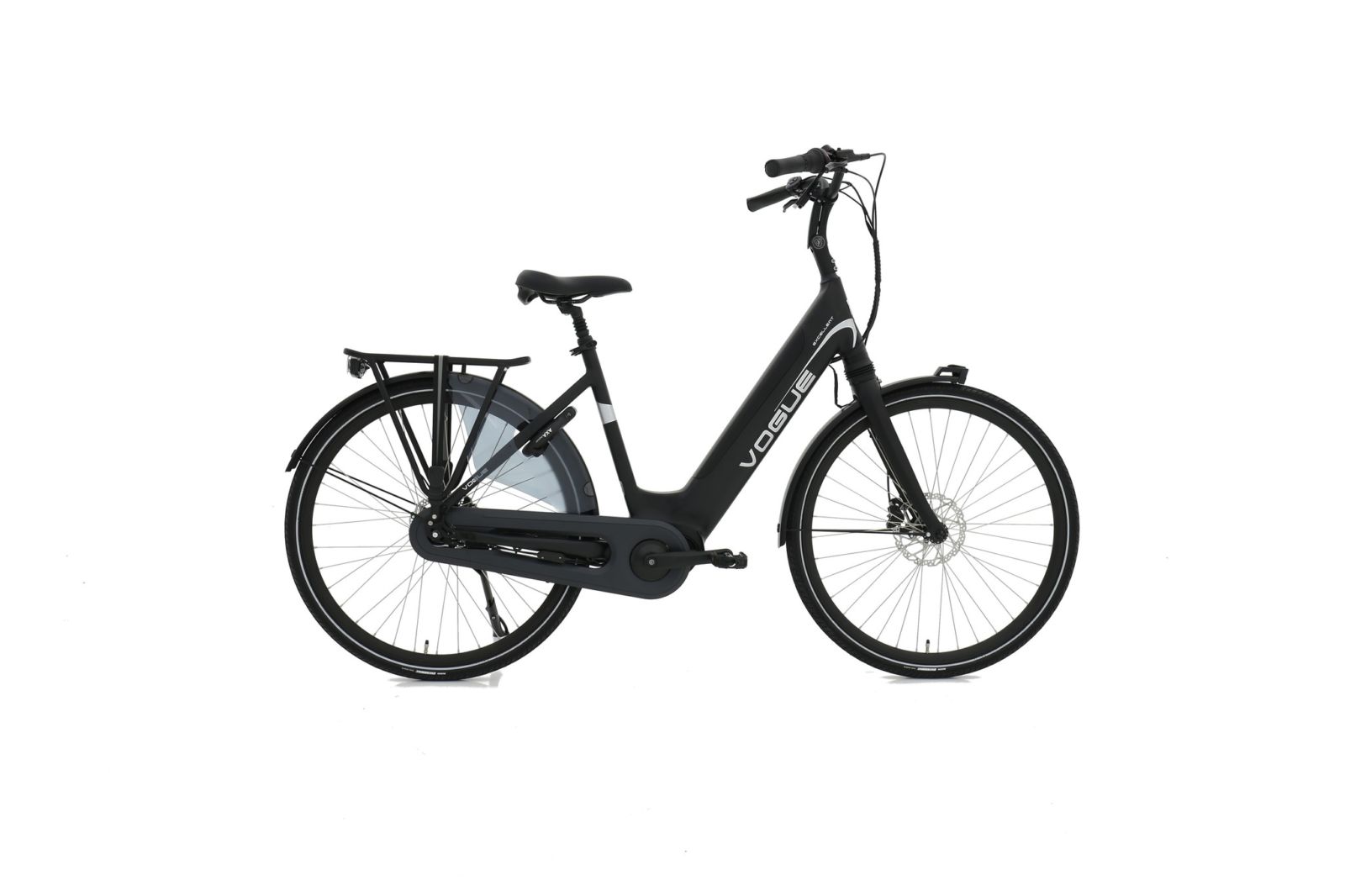 Vogue Excellent Elektrische Damesfiets 28 inch 51cm Matt Black/Grey 8v