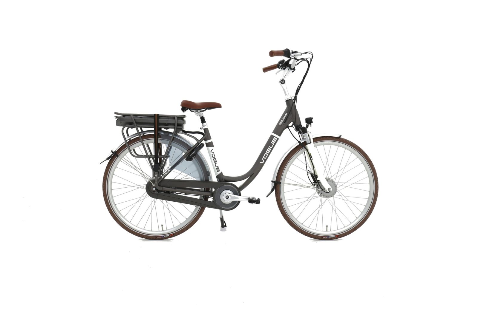 Vogue Premium Elektrische Damesfiets 28 inch 53cm Matt Brown 7v