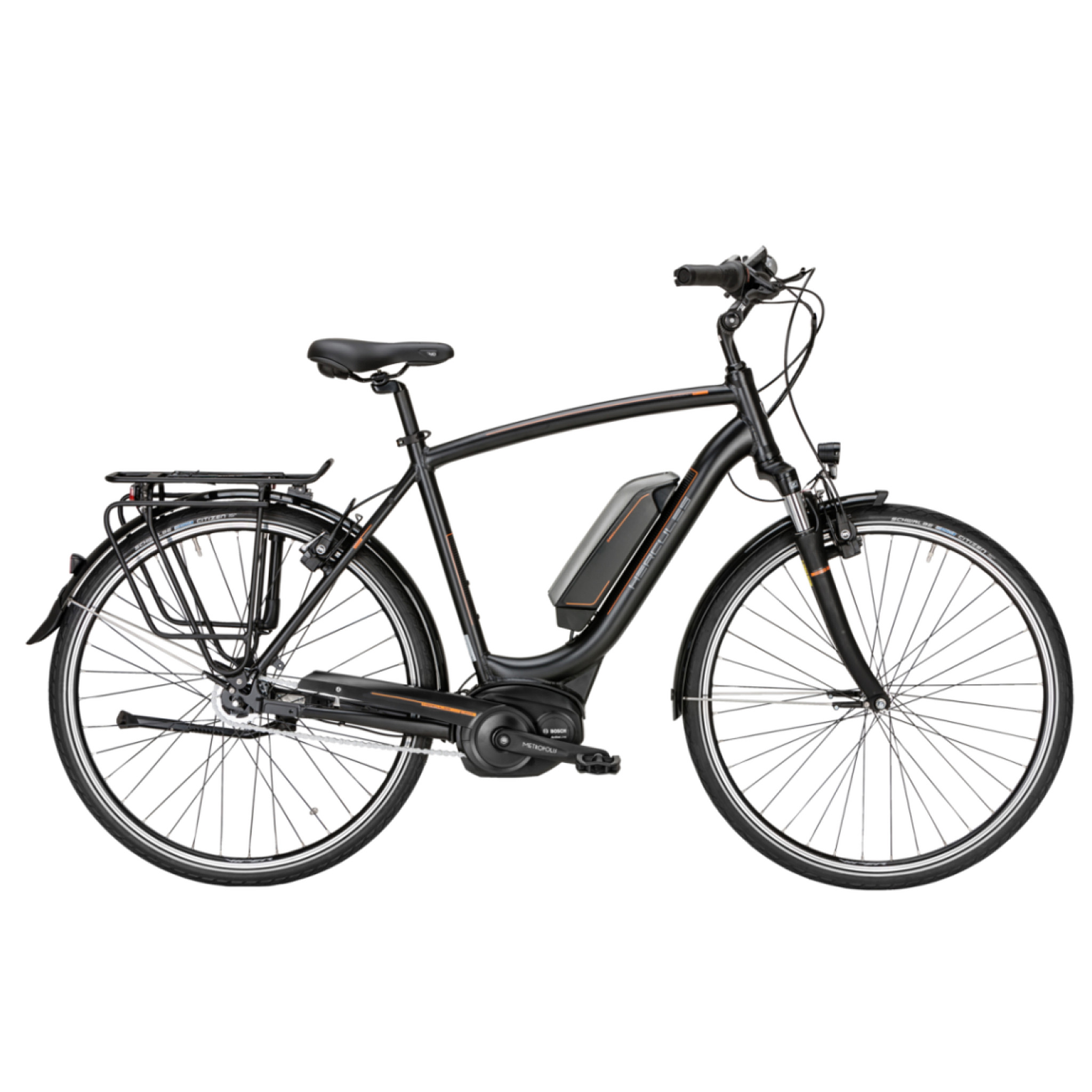 Hercules Elektrische fiets Robert F7 Heren 52 cm Mat zwart 396 Wh Mat zwart