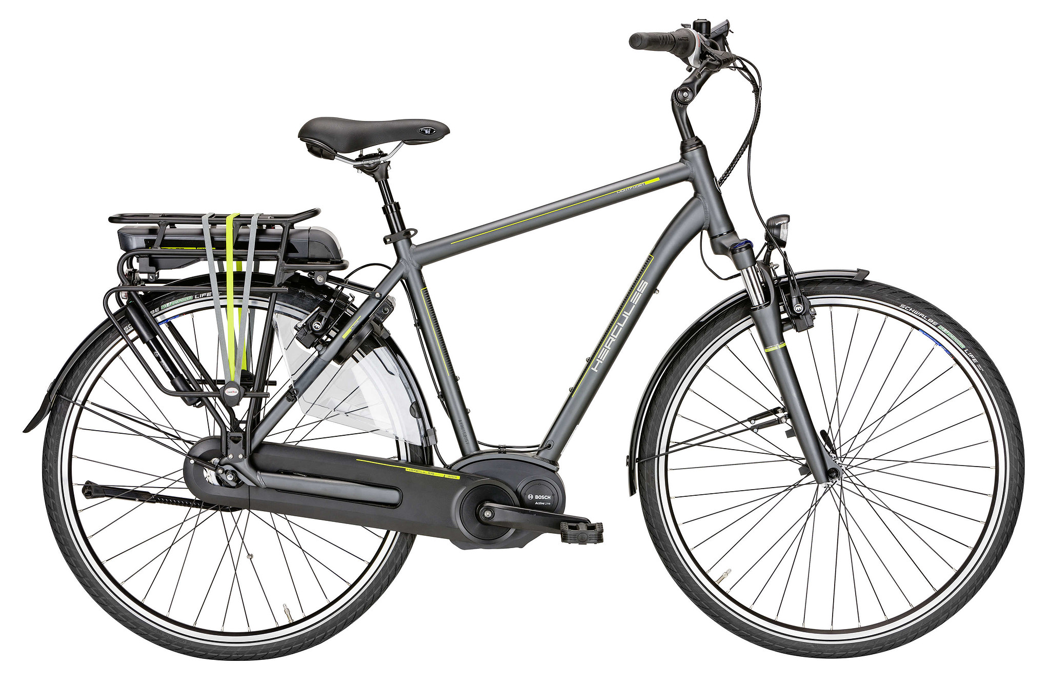 Hercules Elektrische fiets Montfoort F7 Heren 58 cm Mat Grijs 396 Wh Mat grijs