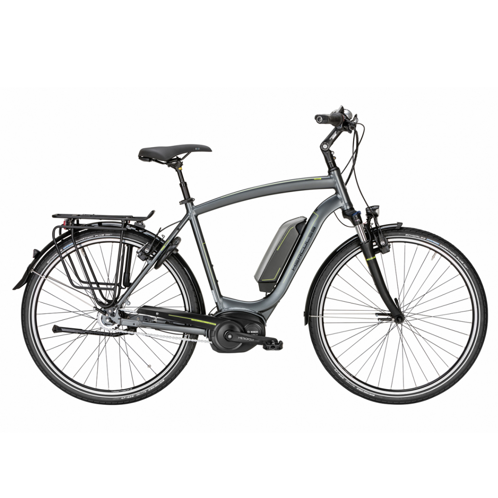 Hercules Elektrische fiets Robert Pro F8 Heren 56 cm Mat Grijs 504 Wh Mat grijs