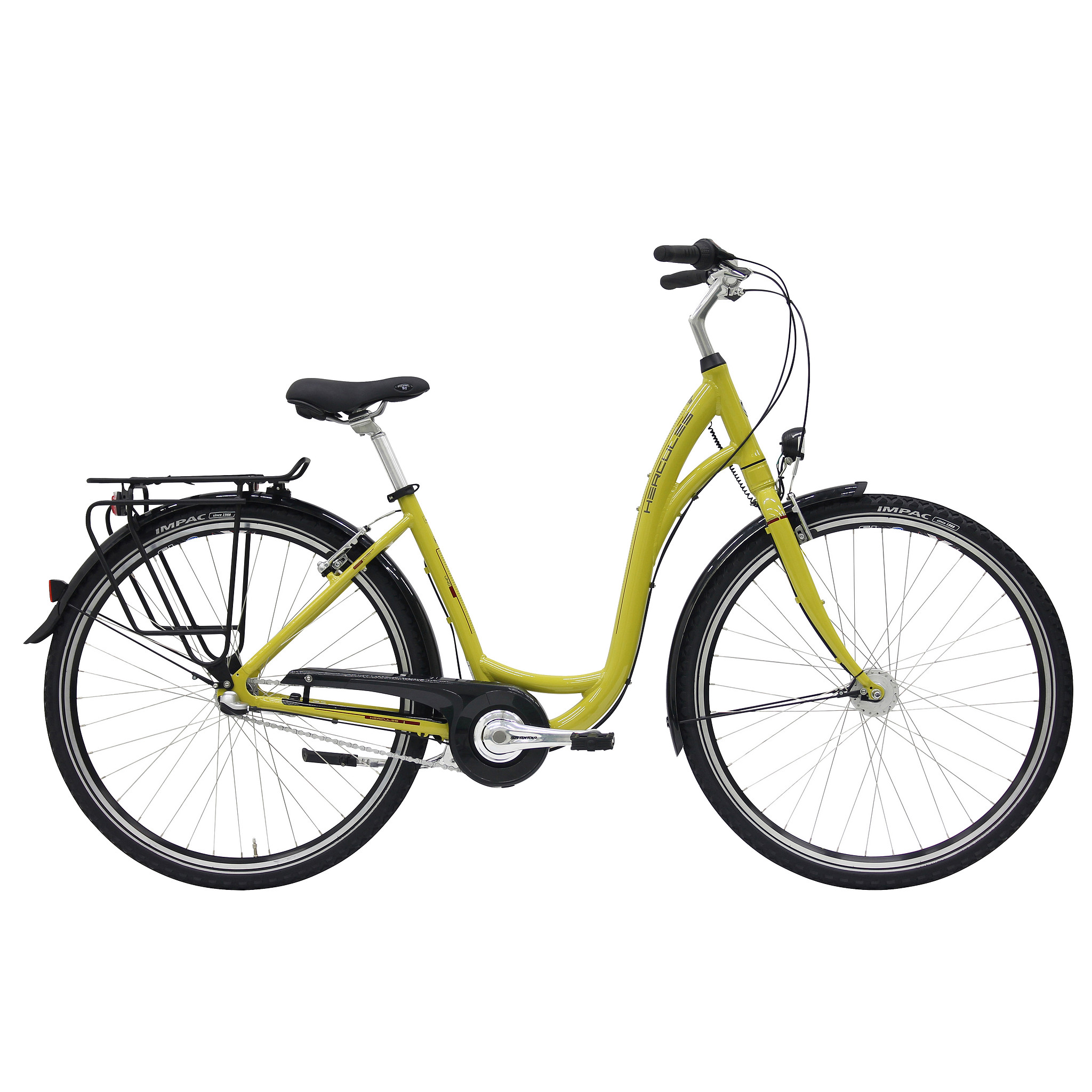 Hercules stadsfiets Uno 3 Dames 43 cm Geel Geel