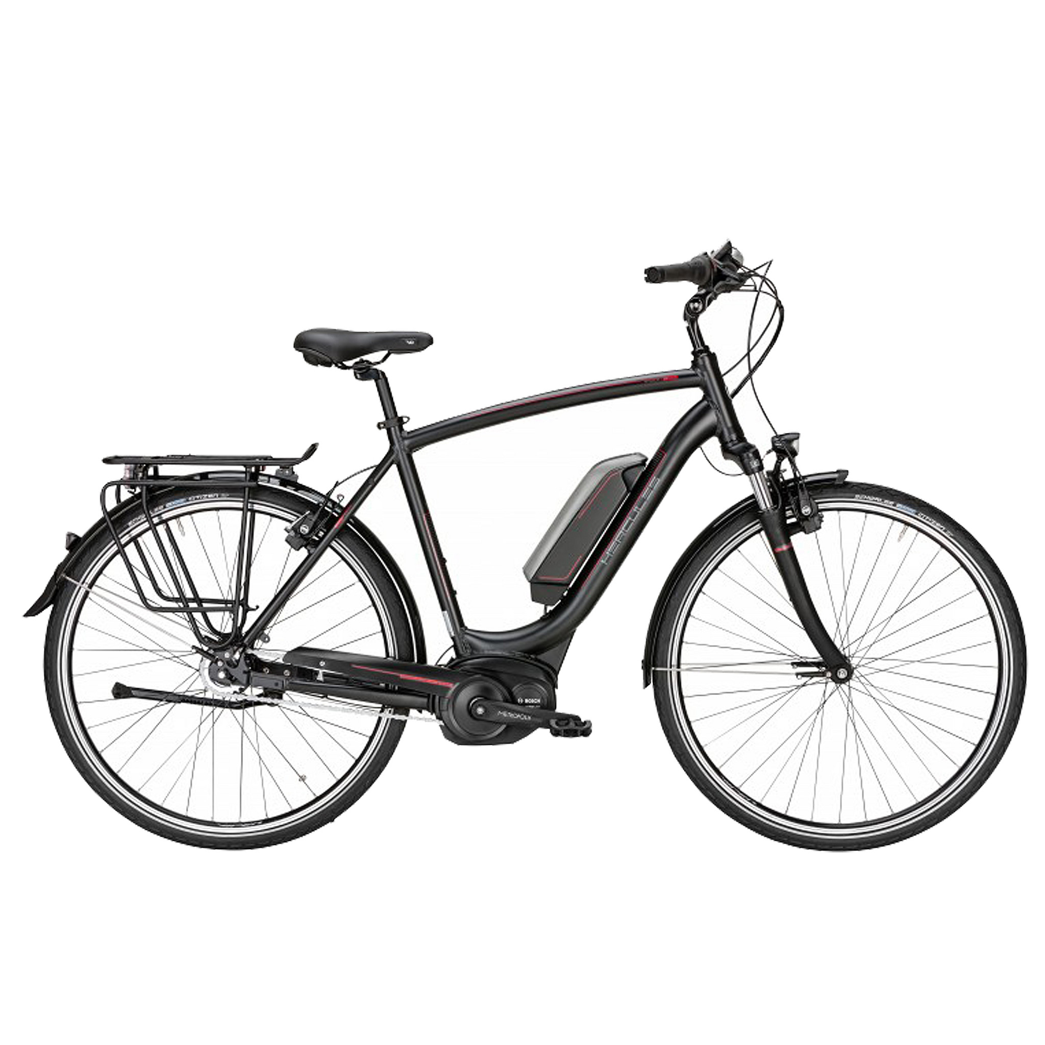 Hercules Elektrische fiets Robert F8 Heren 52 cm Mat zwart  396 Wh Mat zwart