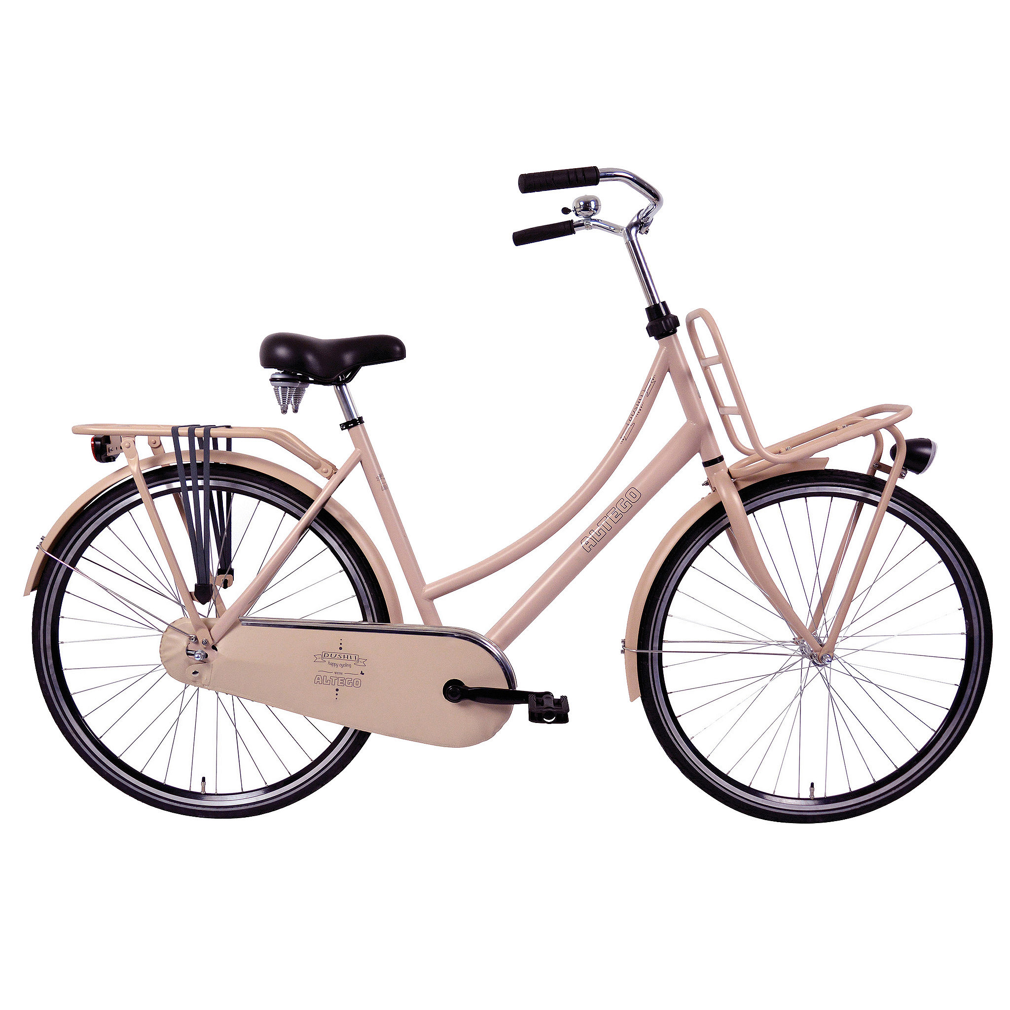 Altego Transportfiets Dushi dames mat roze 53cm Zwart