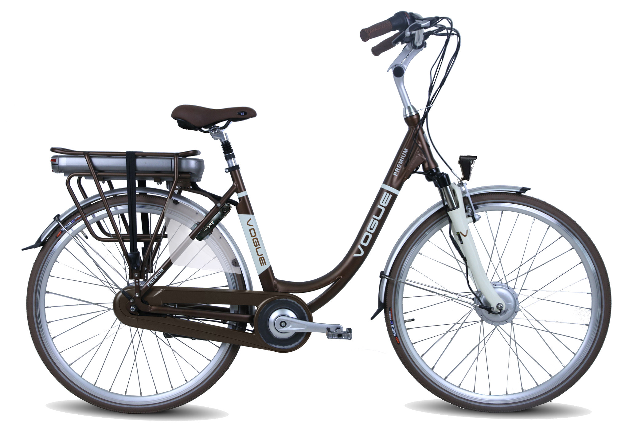 Vogue Elektrische fiets Premium Dames 53 cm Bruin 468 Wh Bruin