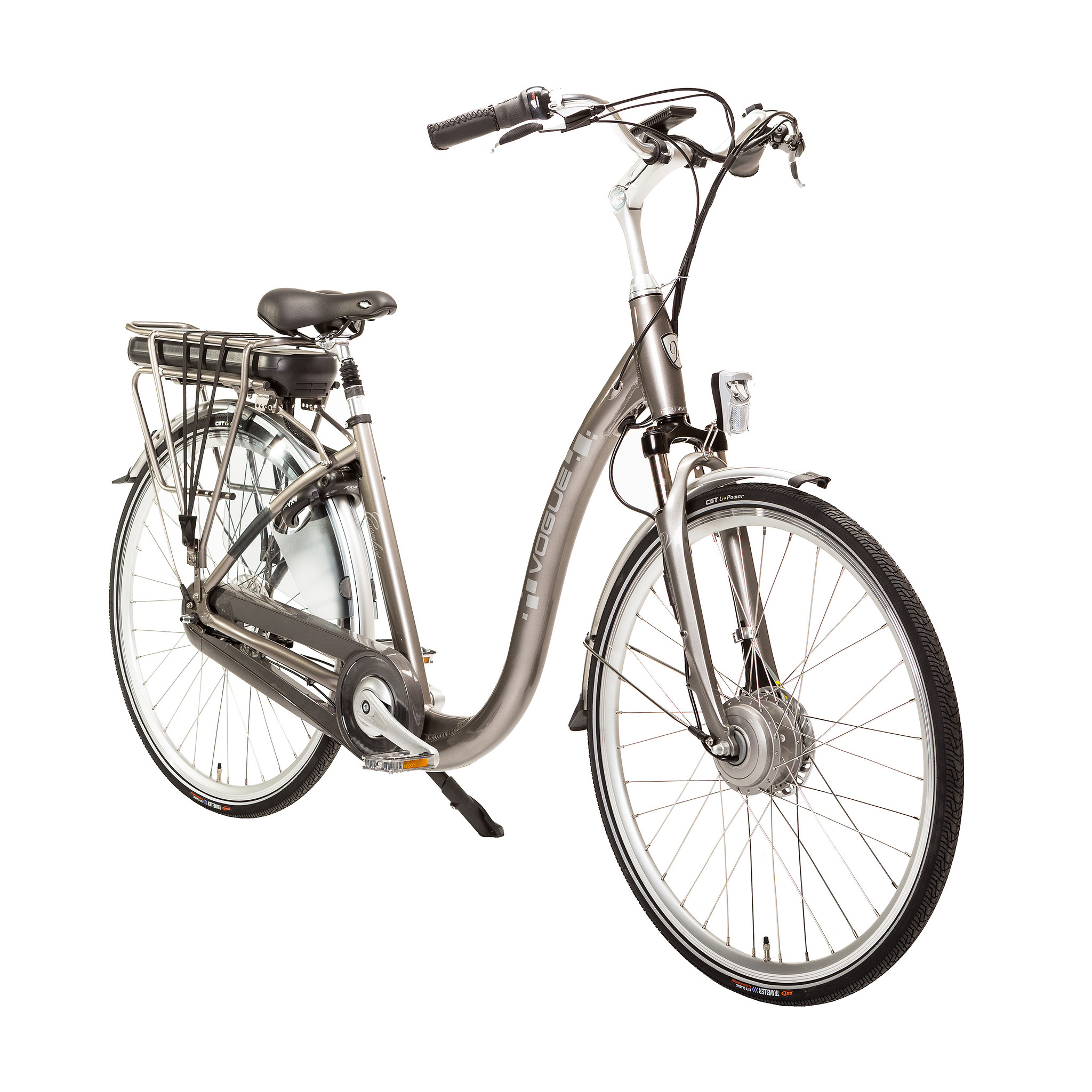 Vogue Elektrische fiets Comfort Dames 46 cm Mat grijs 468 Wh Mat grijs