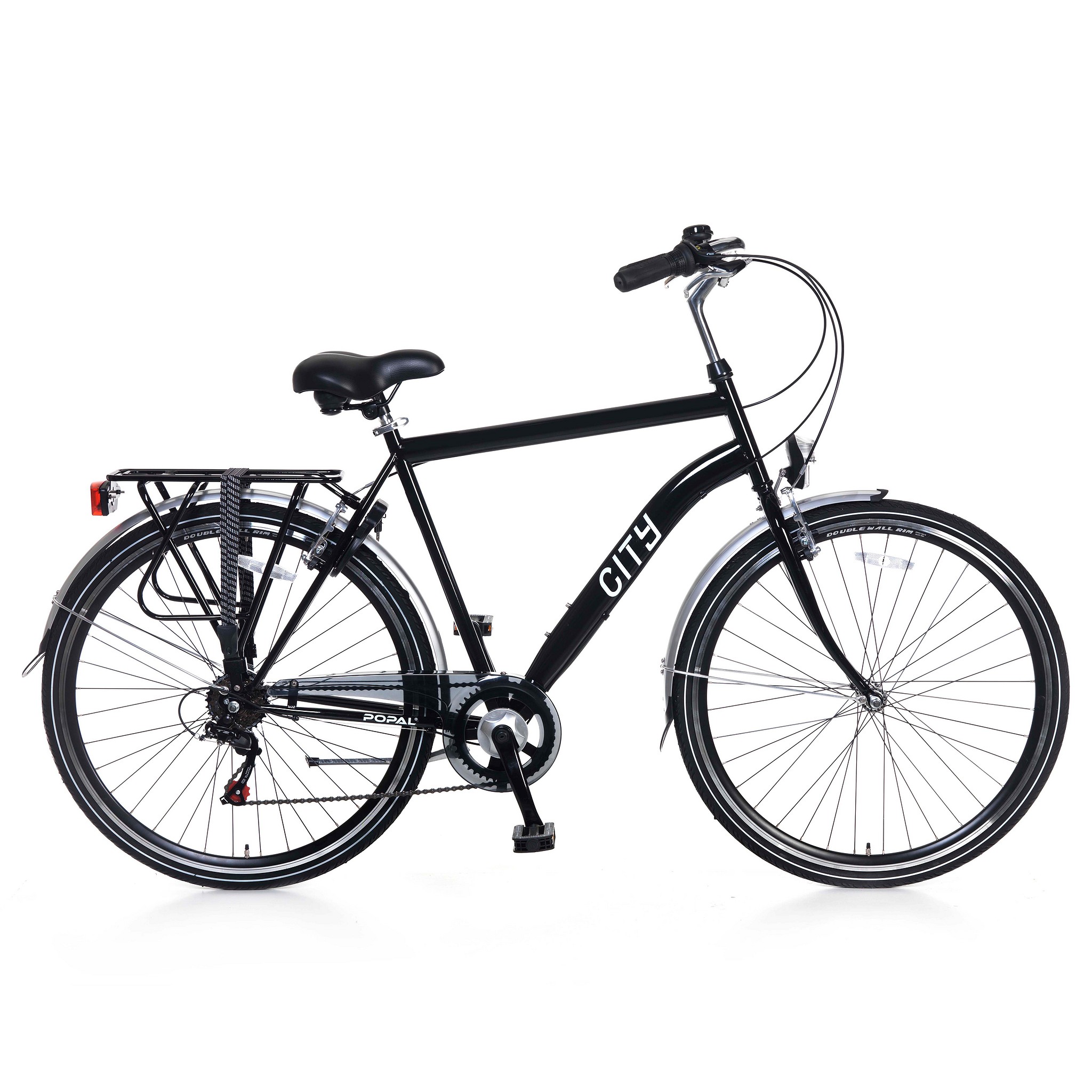 Popal Sportieve fiets City Heren 57 cm Zwart  Zwart