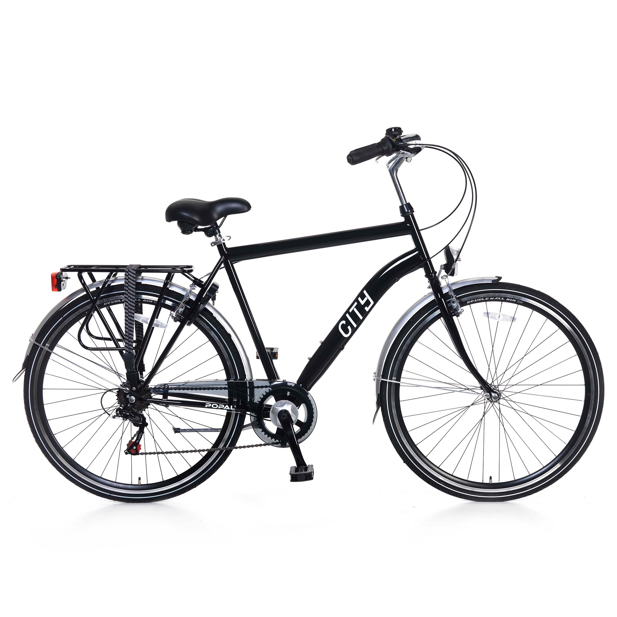 Popal Sportieve fiets City Heren 49 cm Zwart  Zwart