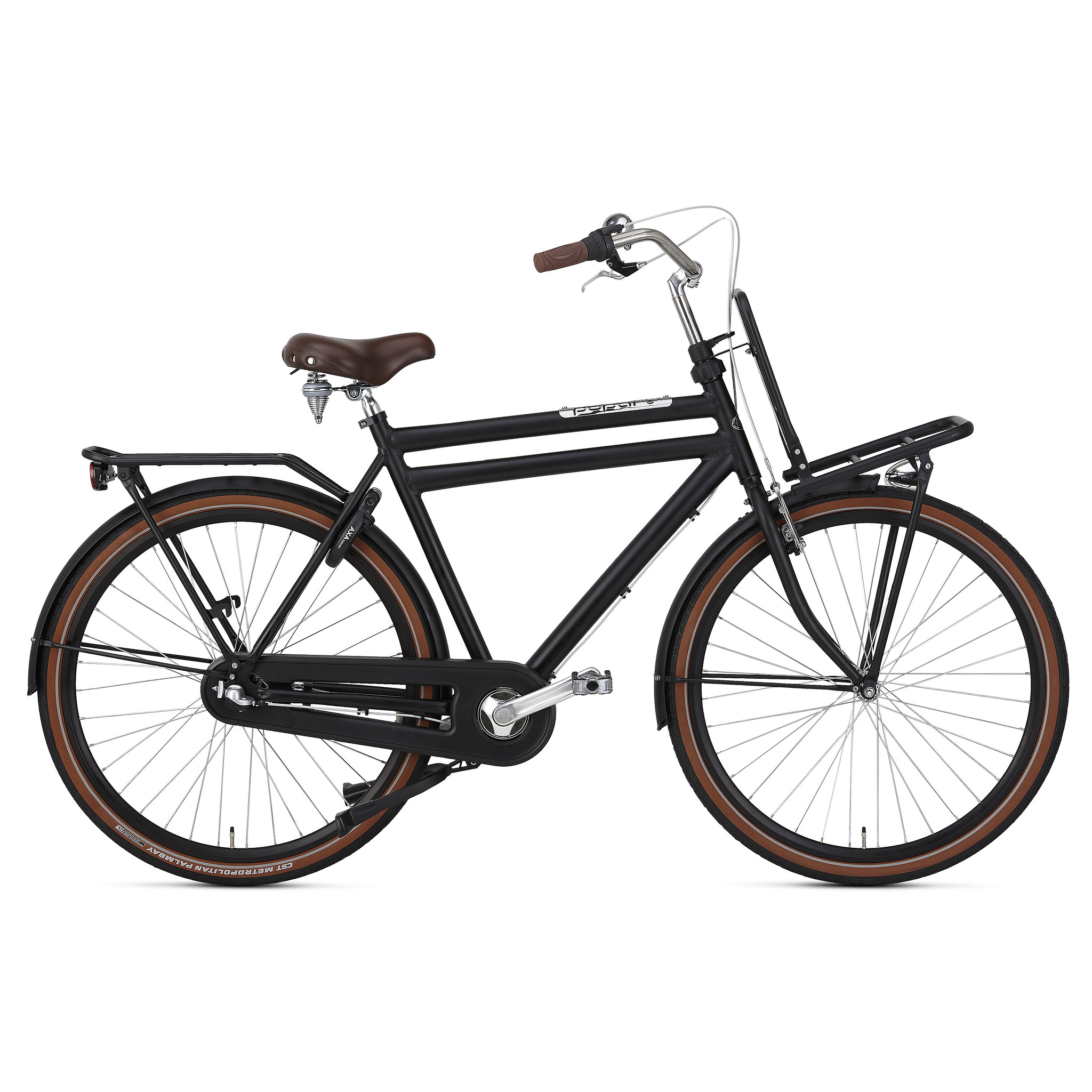 Popal Transportfiets daily dutch prestige Heren N3 57 cm Mat zwart  Mat zwart