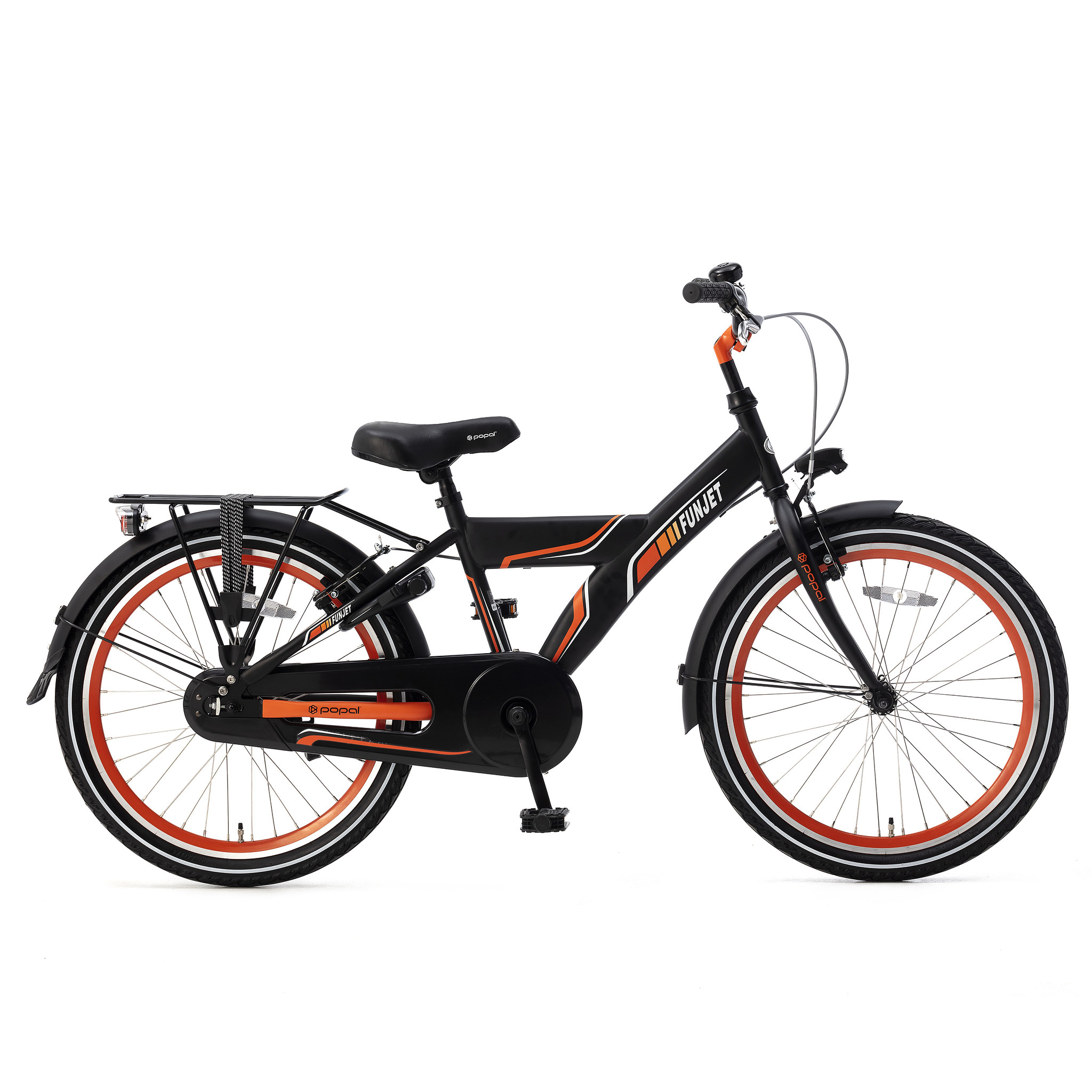 Popal Kinderfiets FunJet 22 inch Mat zwart  Mat zwart