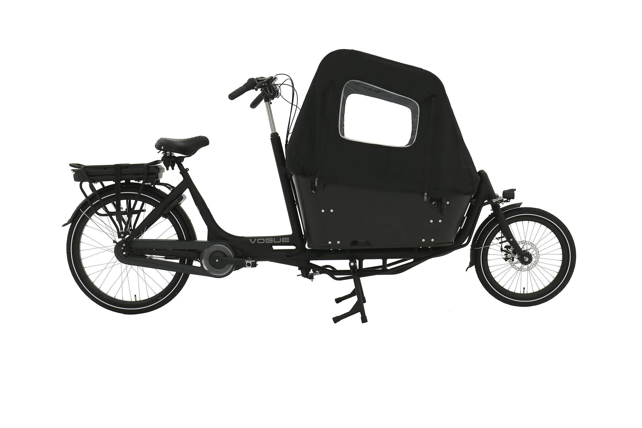Vogue Elektrische bakfiets Carry 2 N7 Uni Zwart 468 Wh Zwart