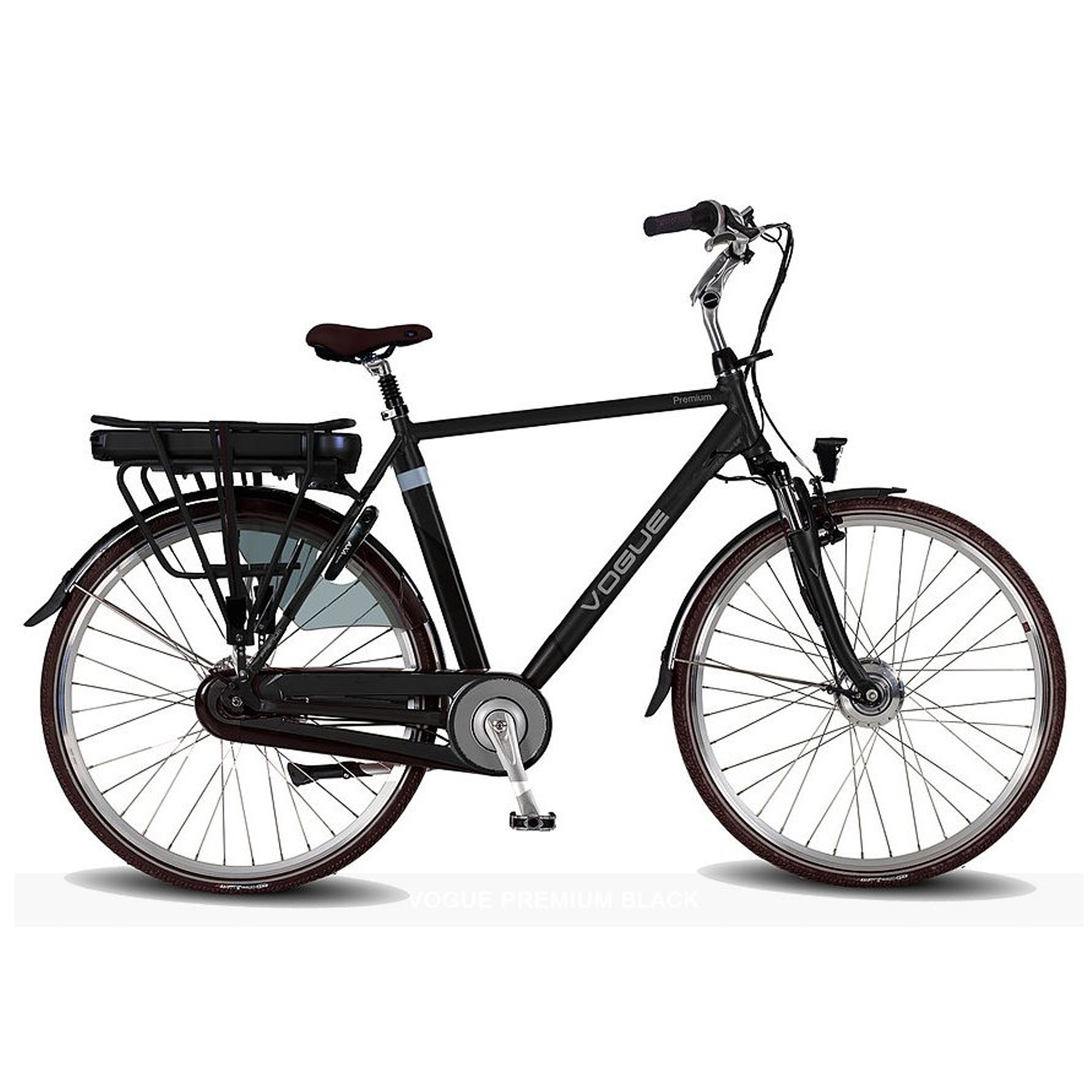 Vogue Elektrische fiets Premium Heren 56 cm Mat zwart 468 Wh Mat zwart