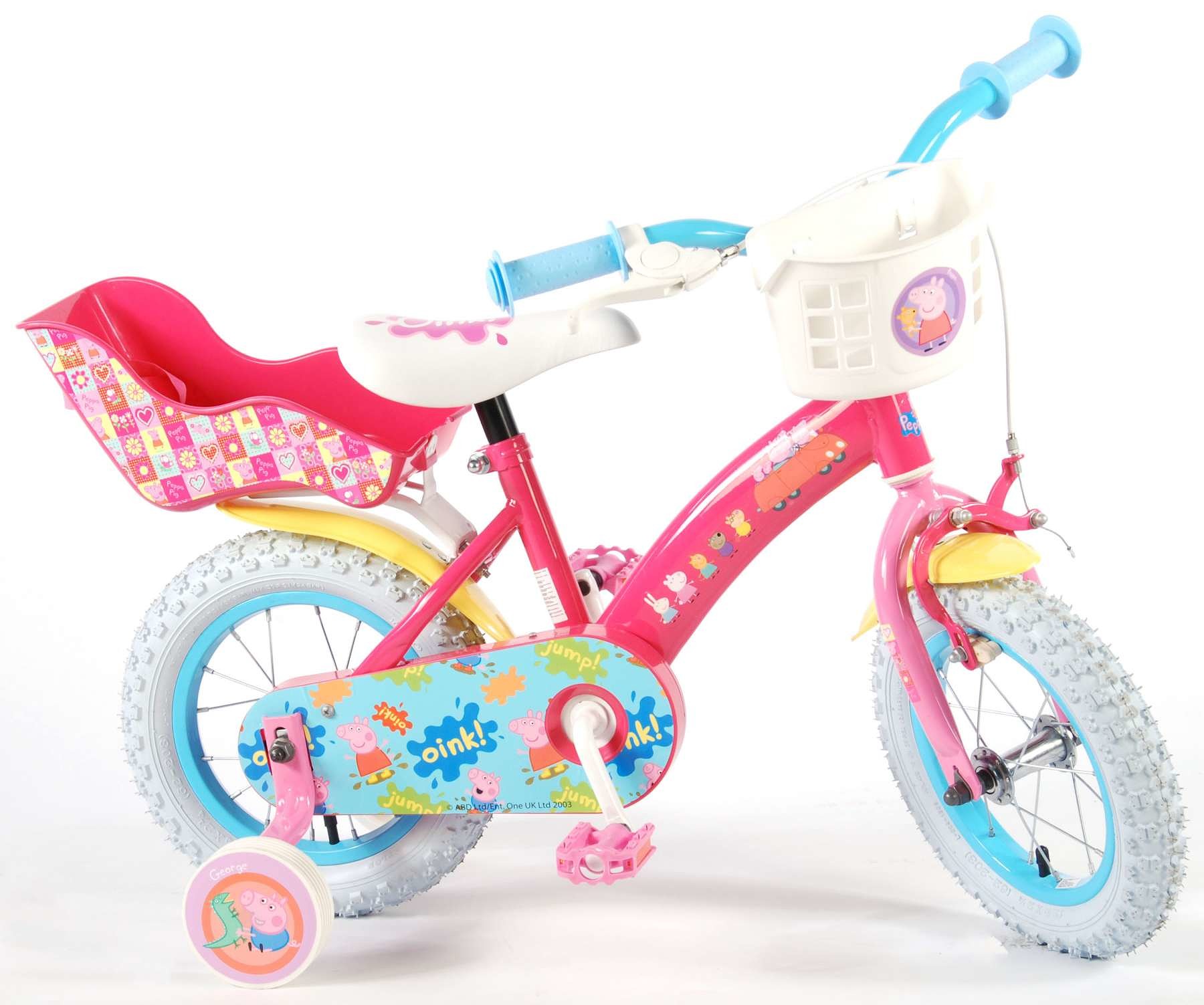 Peppa Pig Kinderfiets 12 inch Roze Roze