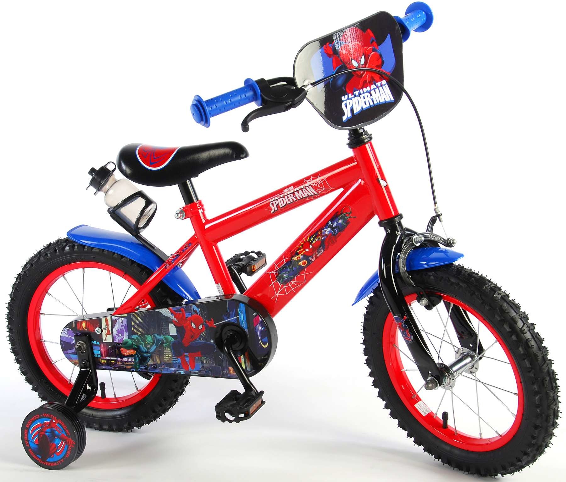 Spiderman Kinderfiets Ultimate 14 inch Rood Rood