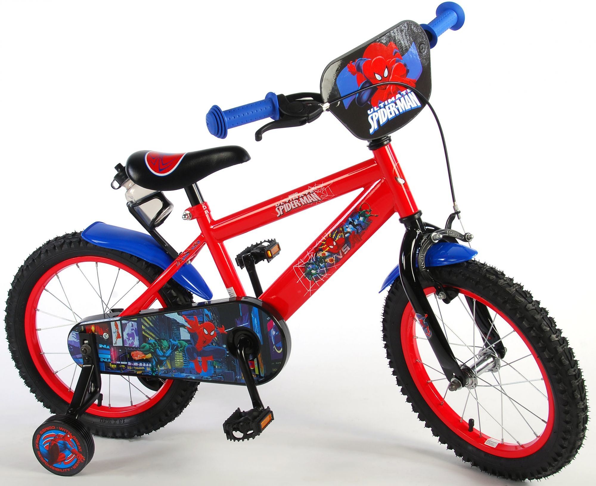 Spiderman Kinderfiets Ultimate 16 inch Rood Rood