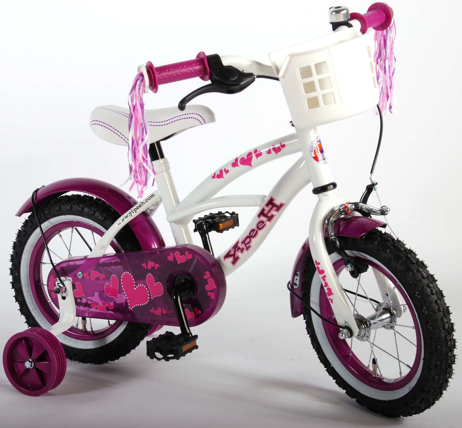Volare Kinderfiets Heart Cruiser 12 inch Wit Wit