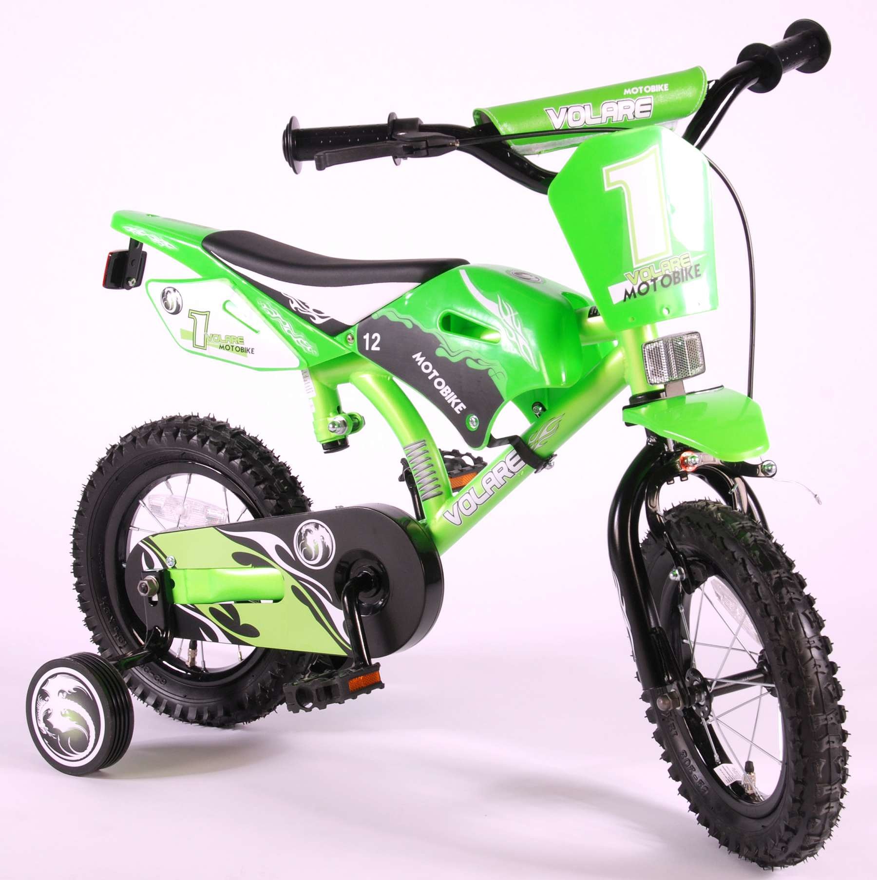 Volare Kinderfiets Motobike 12 inch Groen Groen