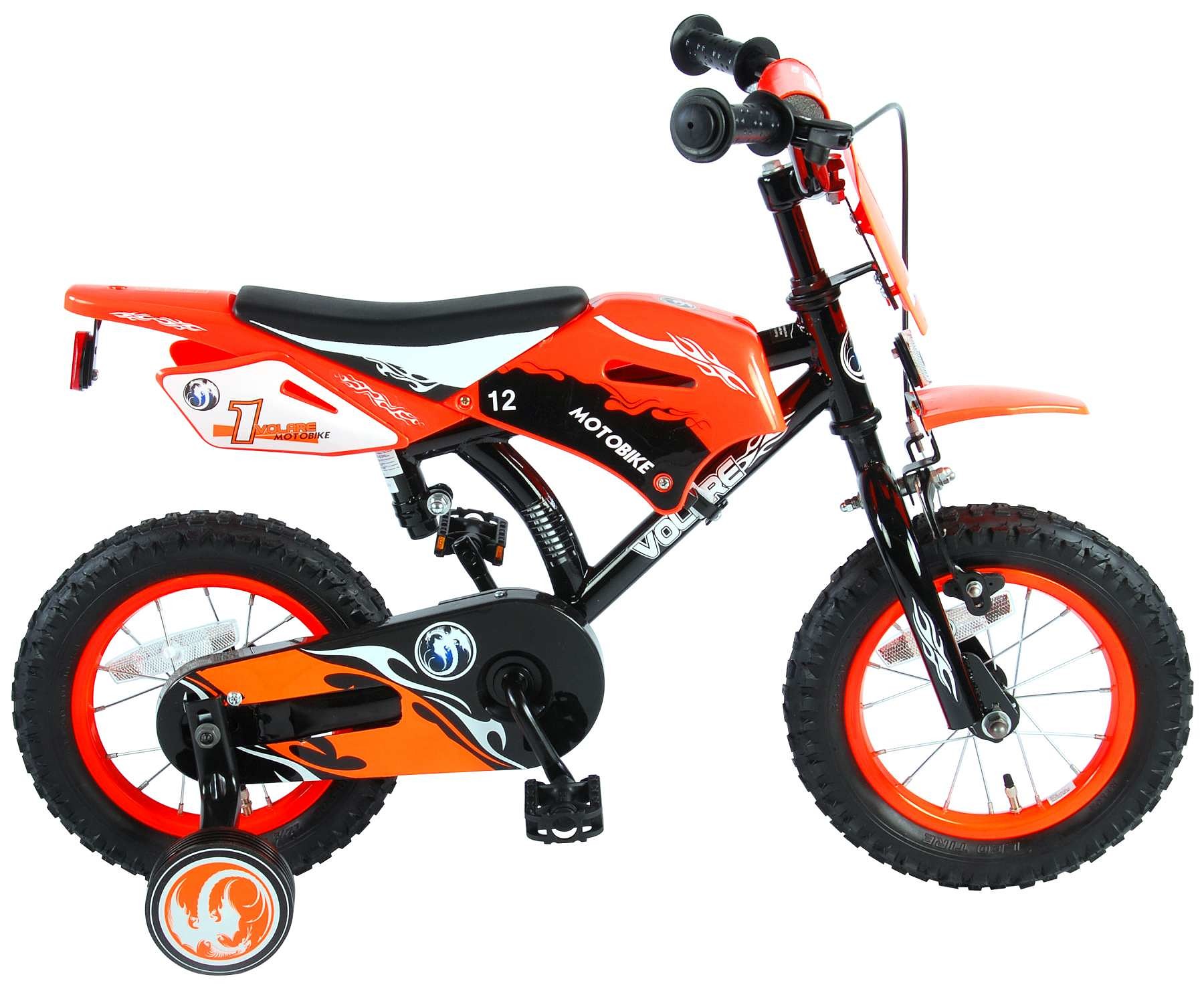 Volare Kinderfiets Motorbike 12 inch Oranje Oranje