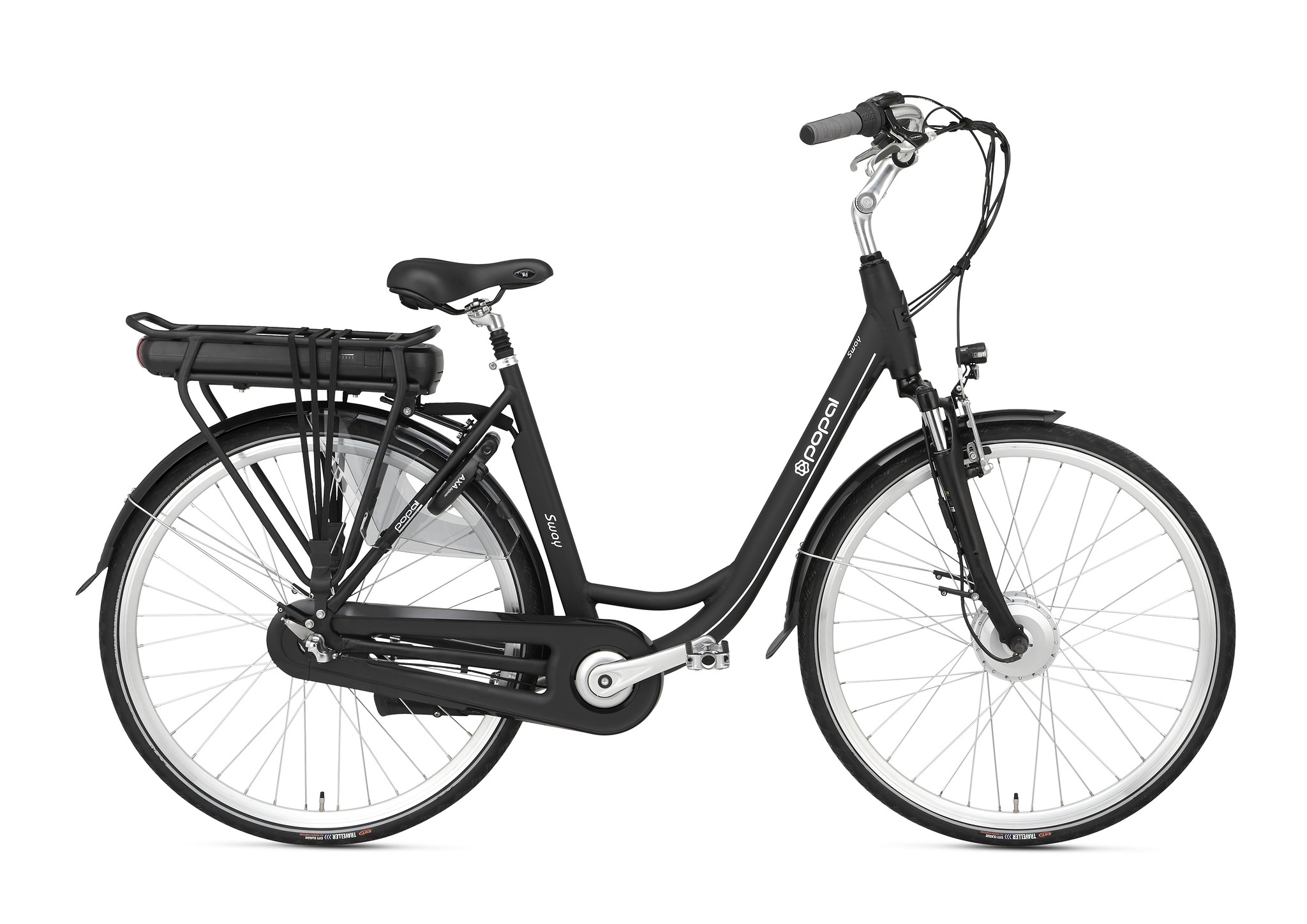 Popal Elektrische Fiets Sway Dames 47 cm Mat zwart 504 Wh Mat zwart