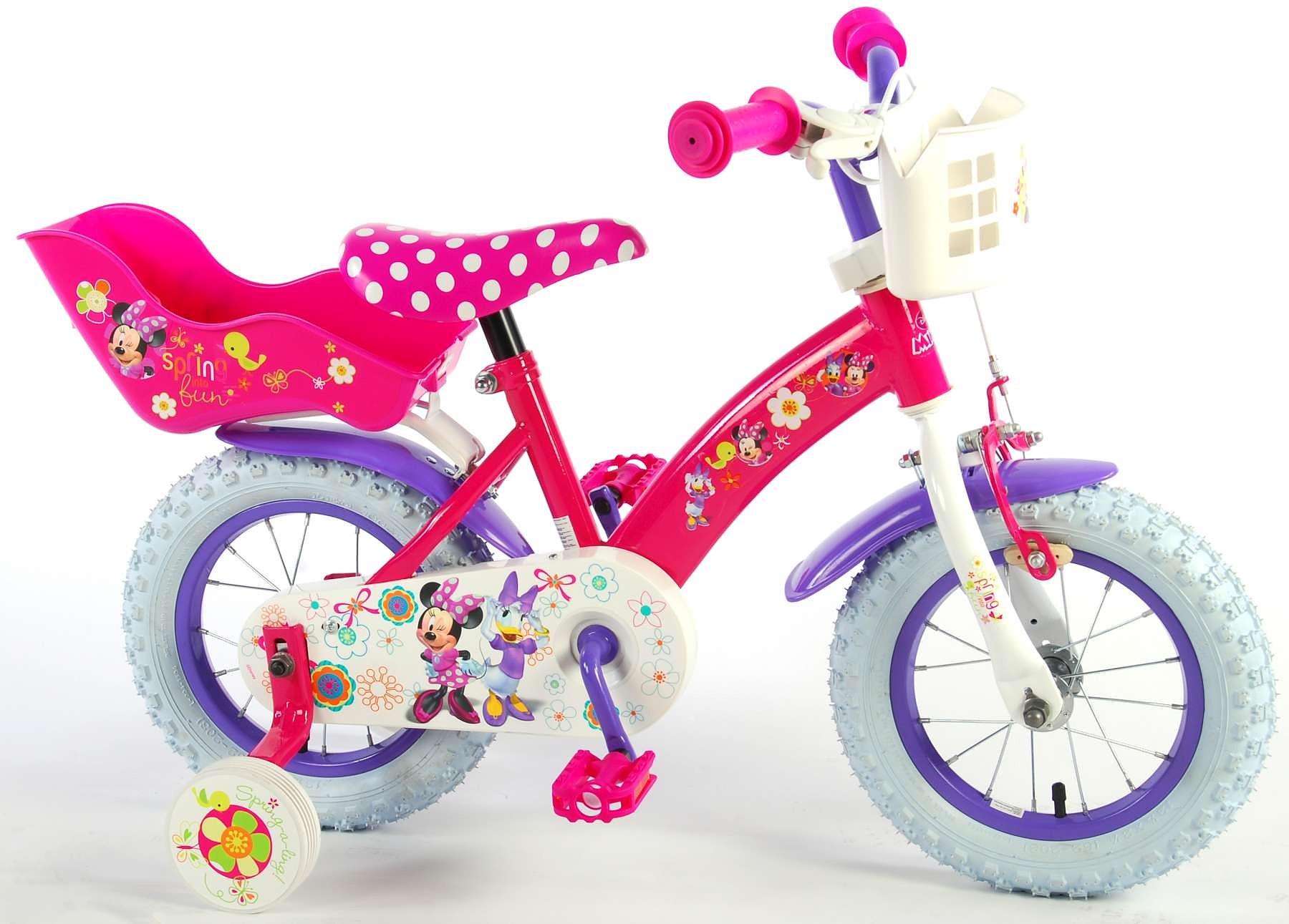 Disney Kinderfiets Minnie Bow Tique 12 inch Roze  Roze