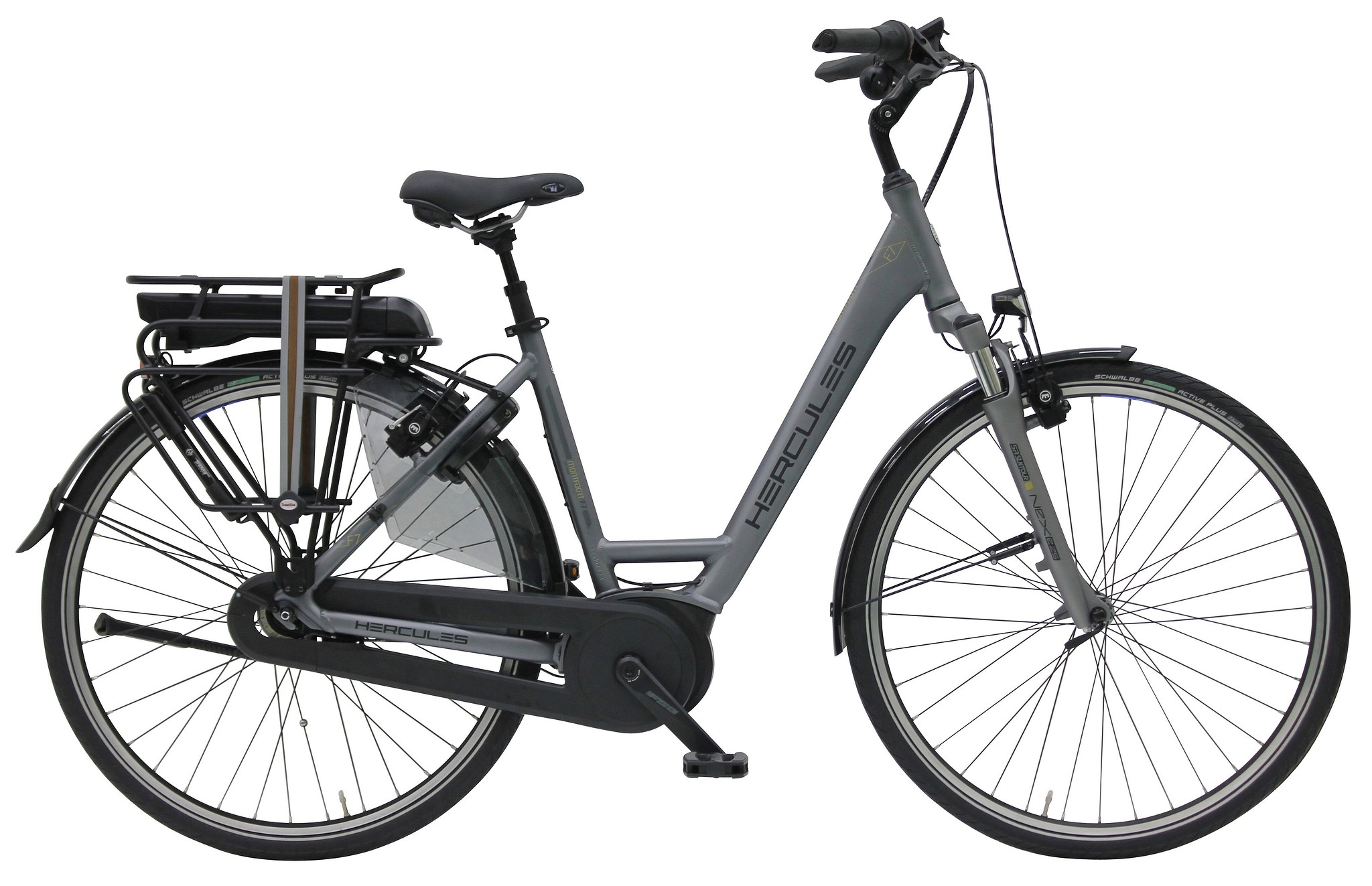 Hercules Elektrische fiets Montfoort Dames 50 cm Antraciet 400 Wh Grijs