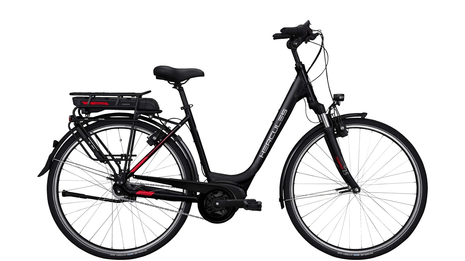 Hercules Elektrische fiets Roberta A+ Dames 54 cm Mat zwart 400 Wh Mat zwart