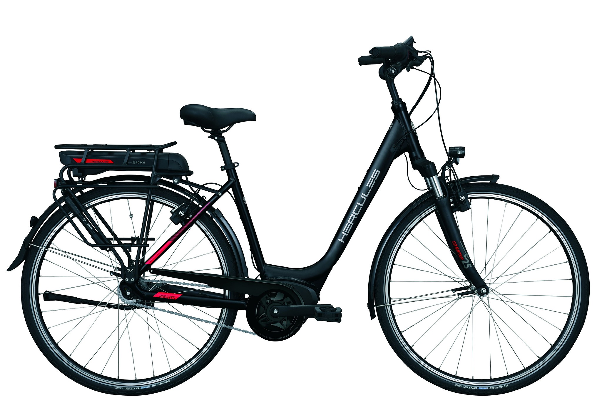 Hercules Elektrische fiets Roberta A+ Dames 50 cm Mat zwart 500 Wh Mat zwart