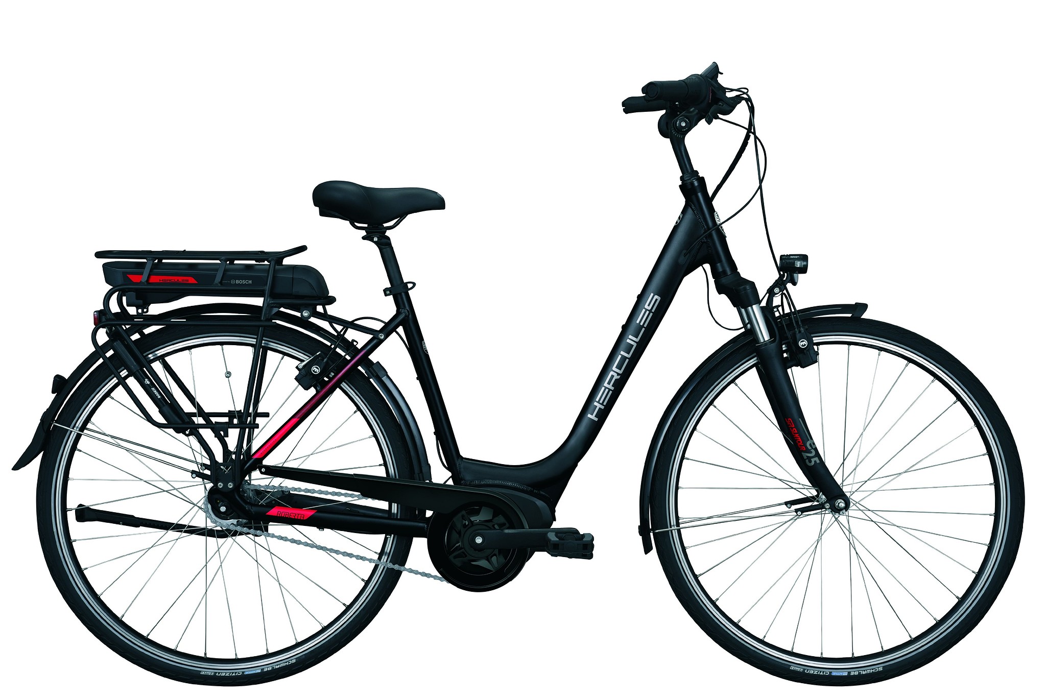Hercules Elektrische fiets Roberta A+ Dames 54 cm Mat zwart  500 Wh Mat zwart