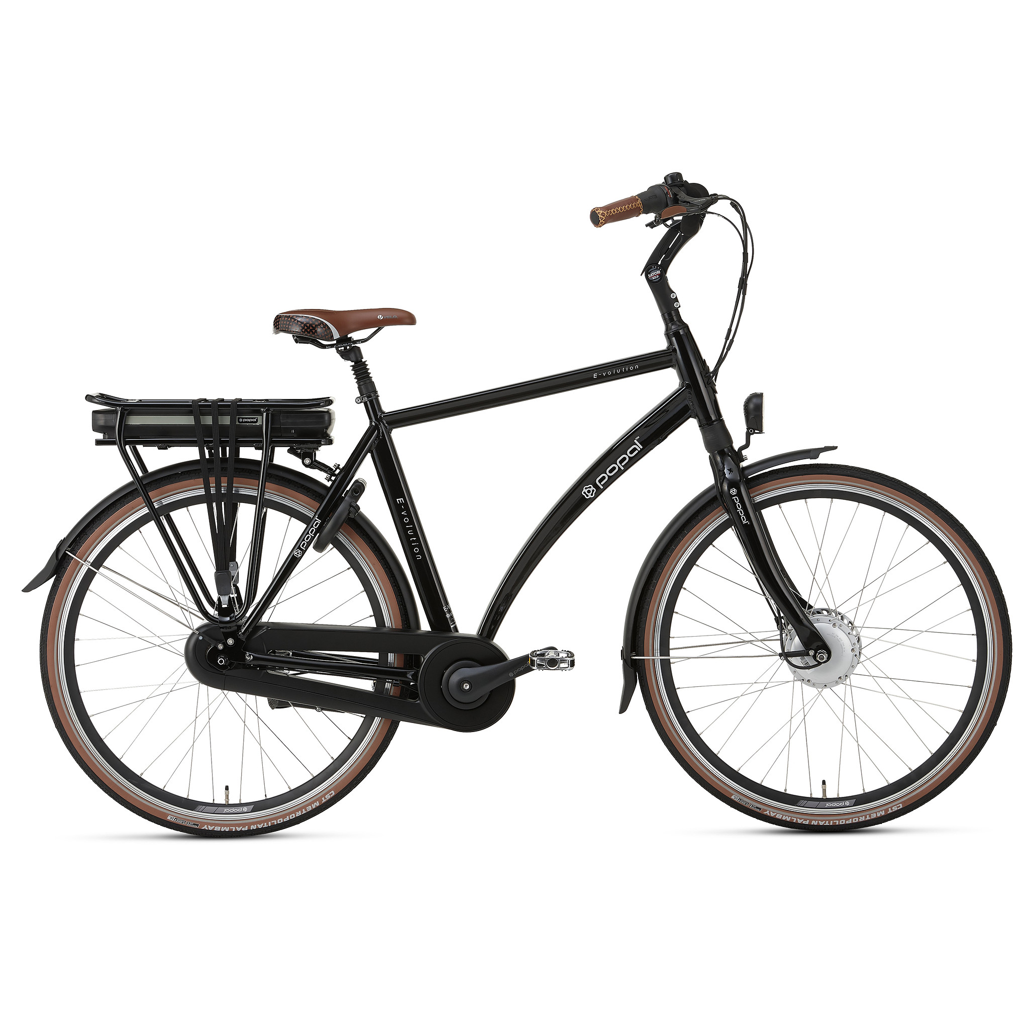 Popal Elektrische stadsfiets E-volution Heren 50 cm Zwart 470 Wh Zwart
